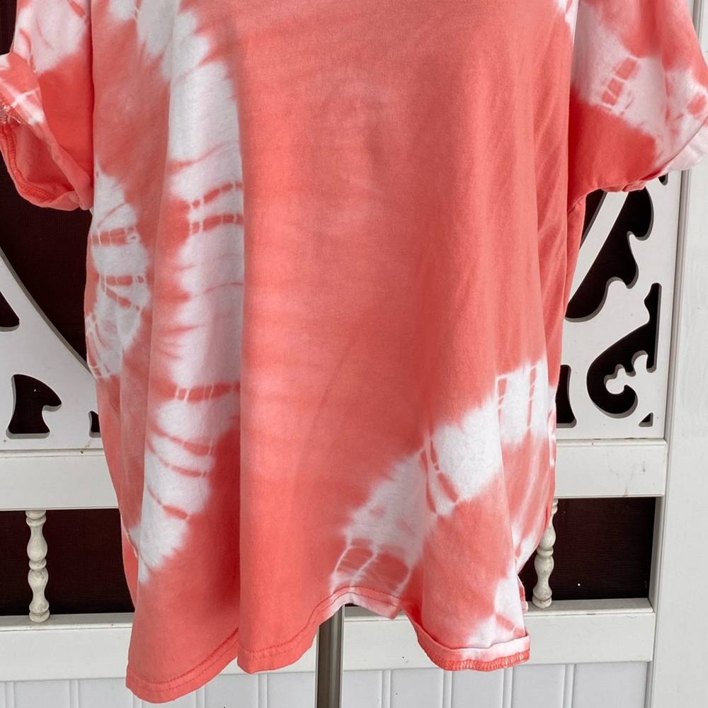 Time And Tru Women's Tie Dye Cotton T-Shirt With Dolman Sleeves Size XXXL (22) - Picture 6 of 12